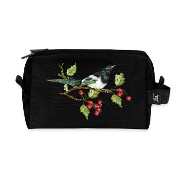 Bunter Vogel - Recycelte Kulturtasche - Schwarz - Vorne