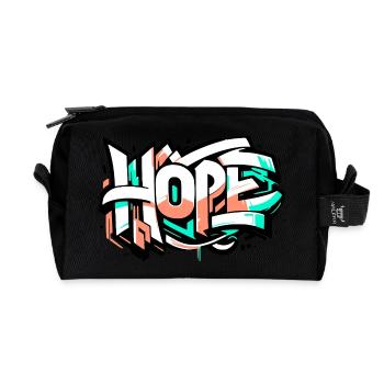 Hope - Recycled Toiletry Zip Bag - black - Front