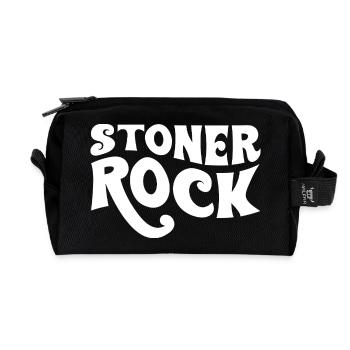 Conception typographique Stoner Rock - Trousse de toilette en tissu recyclé - noir - Devant