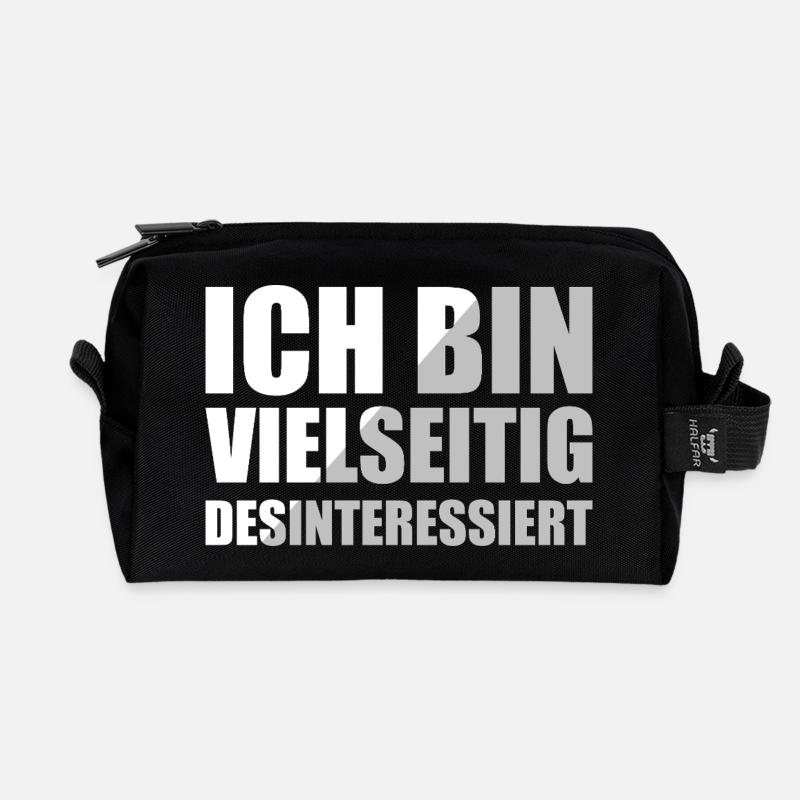 Ich Bin Vielseitig Desinteressiert - Recycelte Kulturtasche - Schwarz
