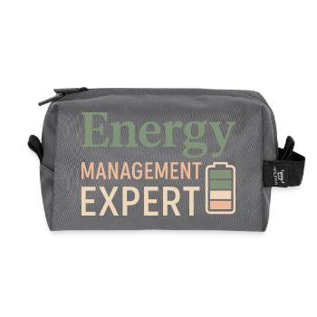 Soins personnels, Guérison en cours, Repos, Doux - Trousse de toilette en tissu recyclé - anthracite - Devant