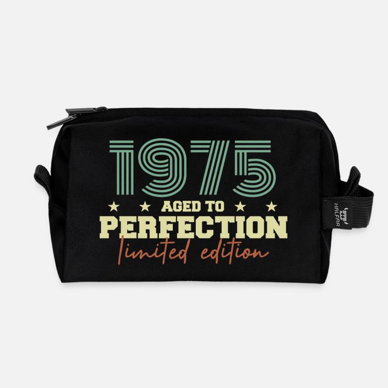 1975 - Recycelte Kulturtasche - Schwarz