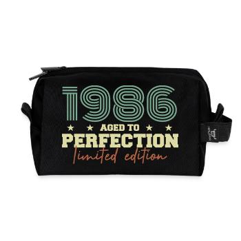 1986 - Trousse de toilette en tissu recyclé - noir - Devant