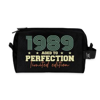 1989 - Recycled Toiletry Zip Bag - black - Front