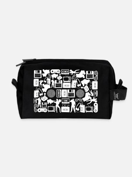 Kassette Silhouette - Recycelte Kulturtasche - Schwarz