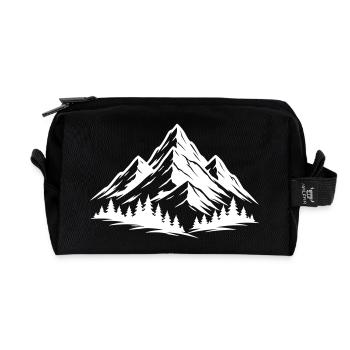Berge Wald Landschaft - Recycelte Kulturtasche - Schwarz - Vorne