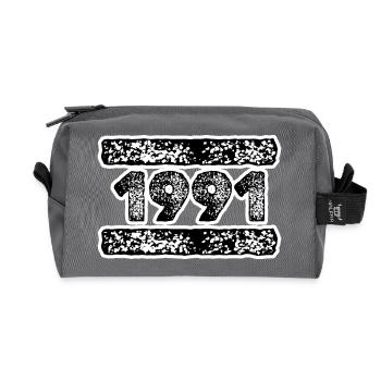 1991 1991 - Trousse de toilette en tissu recyclé - anthracite - Devant