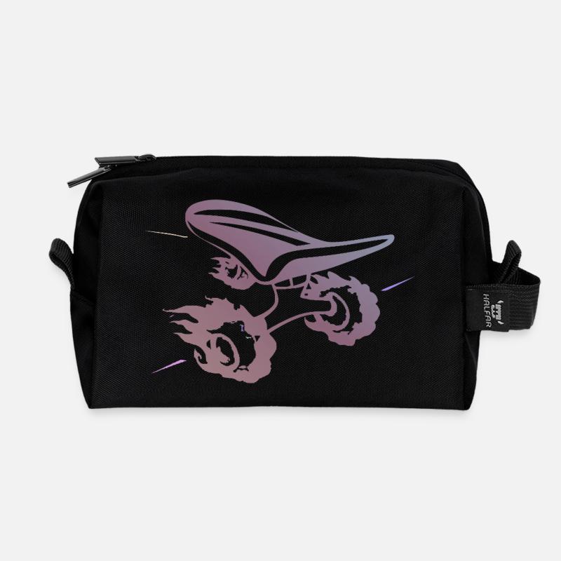 Gradient skateboard Silhouette Ride - Recycelte Kulturtasche - Schwarz