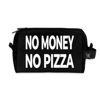 Pizza - Recycled Toiletry Zip Bag - black - Front