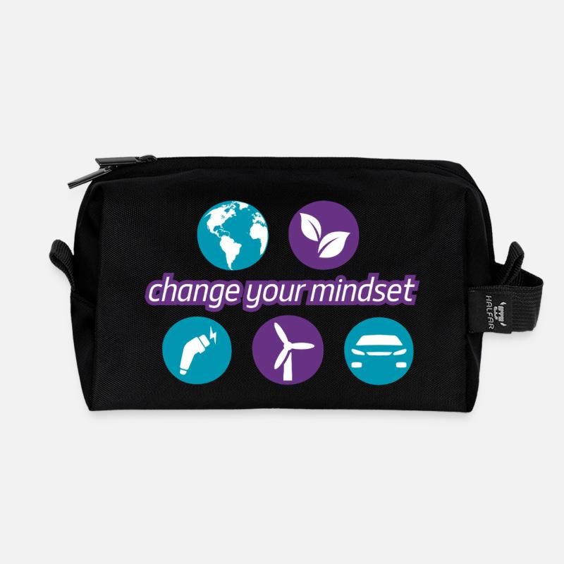 Change_your_mindset - Recycelte Kulturtasche - Schwarz