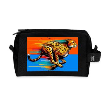 Gepard - Recycelte Kulturtasche - Schwarz - Vorne