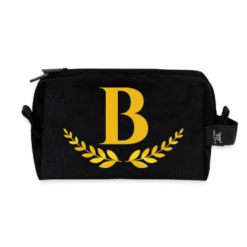 B - Recycelte Kulturtasche - Schwarz - Vorne