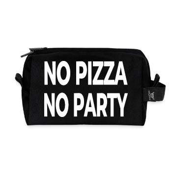 Pizza - Recycled Toiletry Zip Bag - black - Front