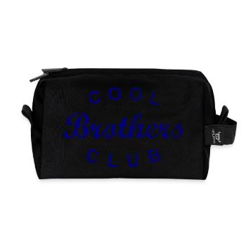 Cool Brothers Club Brother Gift - Recycled Toiletry Zip Bag - black - Front