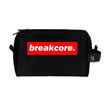 techno mixe rouge bass bpm breakcore - Trousse de toilette en tissu recyclé - noir - Devant
