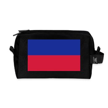 Nationalflagge von Haiti - Recycelte Kulturtasche - Schwarz - Vorne