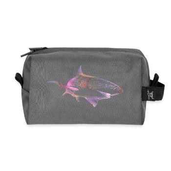 Shark color - Recycelte Kulturtasche - Anthrazit - Vorne