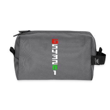 Motorrad ONE UP SIX DOWN - Recycelte Kulturtasche - Anthrazit - Vorne