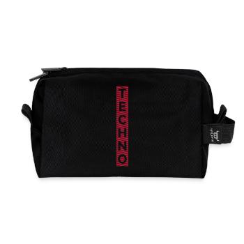 TECHNO - Recycled Toiletry Zip Bag - black - Front