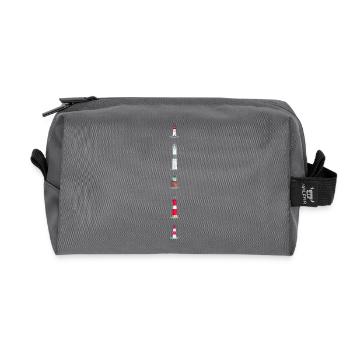 Lighthouses on the island of Sylt - Recycled Toiletry Zip Bag - anthracite - Front