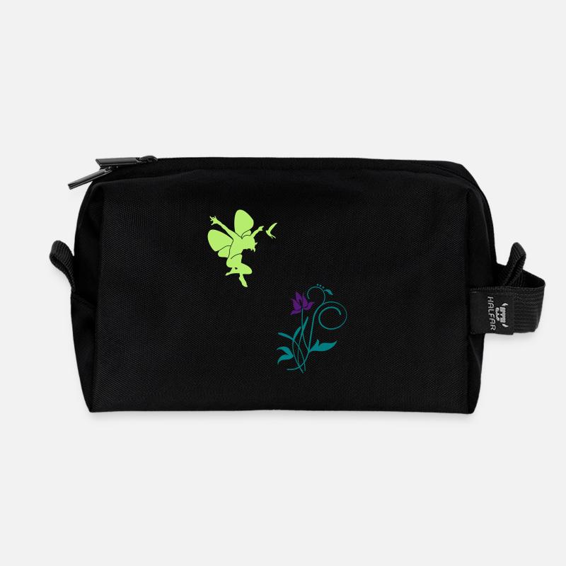 Orchidee / orchid (2c) - Recycelte Kulturtasche - Schwarz
