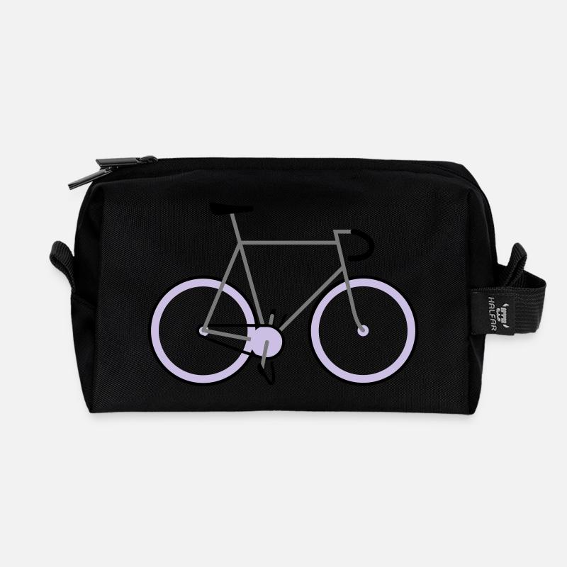Track Bike - Recycled Toiletry Zip Bag - black