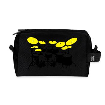 grand kit de batterie - Trousse de toilette en tissu recyclé - noir - Devant