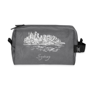 Sydney City - Australia - Recycled Toiletry Zip Bag - anthracite - Front