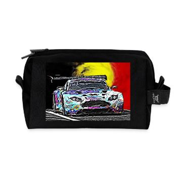 Sarah Bovy & Aston Martin - Recycelte Kulturtasche - Schwarz - Vorne
