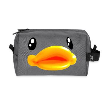 canard canards duck enfants bain - Trousse de toilette en tissu recyclé - anthracite - Devant