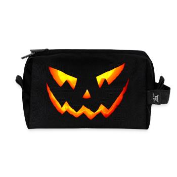 blood halloween horror - Recycled Toiletry Zip Bag - black - Front