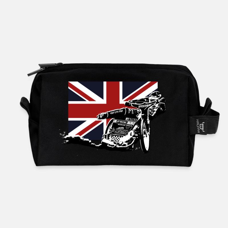 Speedway - Union Jack - Recycled Toiletry Zip Bag - black
