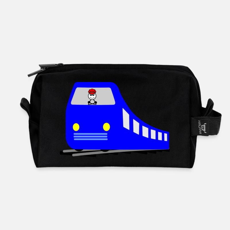 Zug - Recycelte Kulturtasche - Schwarz