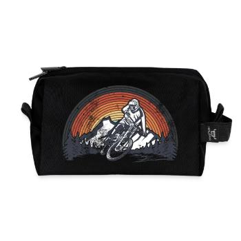 Downhill-Jahrgang - Recycelte Kulturtasche - Schwarz - Vorne