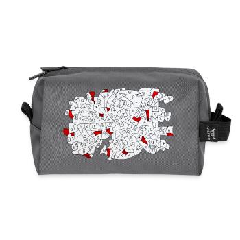 Je le fais à ma façon - Trousse de toilette en tissu recyclé - anthracite - Devant