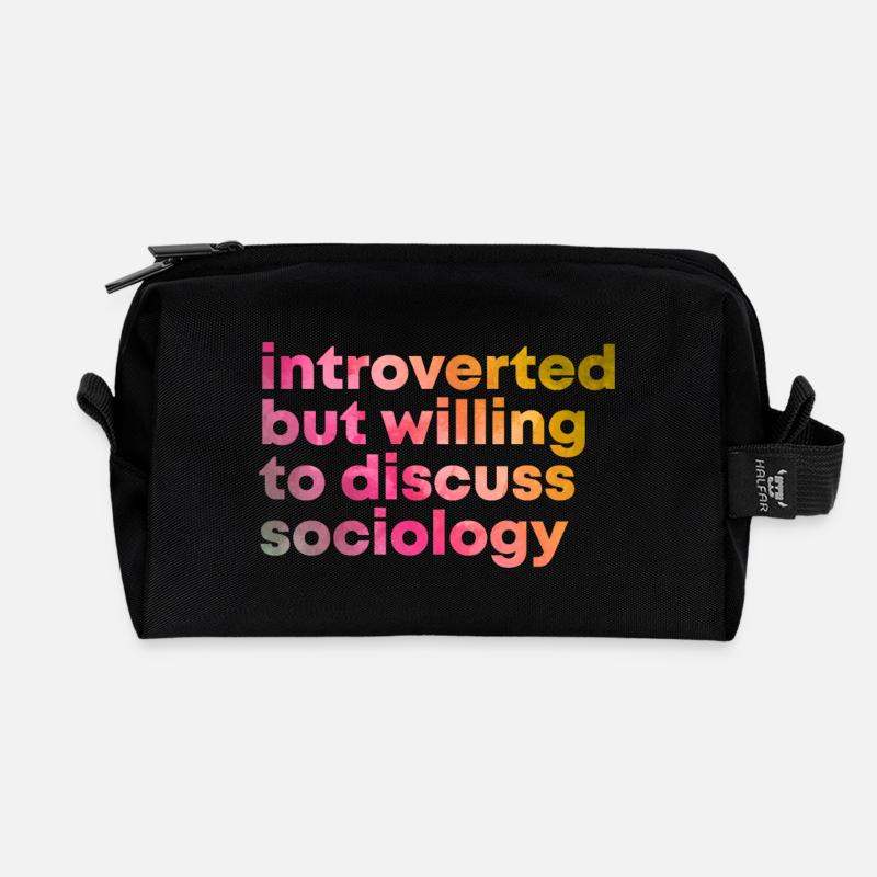 Soziologie - Recycelte Kulturtasche - Schwarz