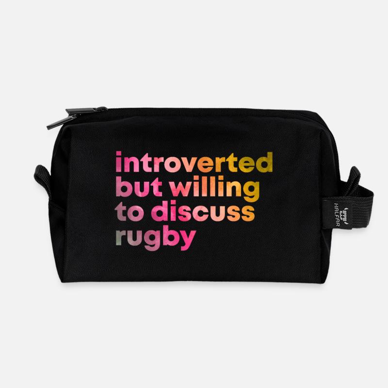 Rugby - Recycelte Kulturtasche - Schwarz