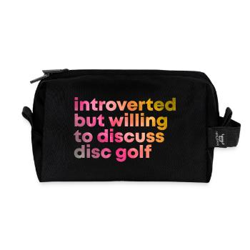 Discgolf - Recycelte Kulturtasche - Schwarz - Vorne