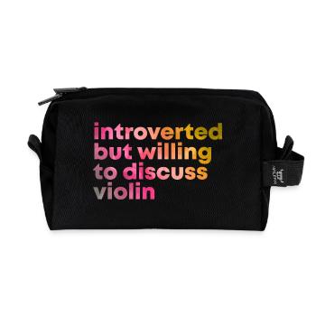 violon - Trousse de toilette en tissu recyclé - noir - Devant