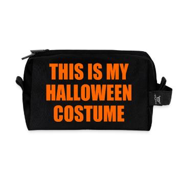 this is my halloween costume - Trousse de toilette en tissu recyclé - noir - Devant