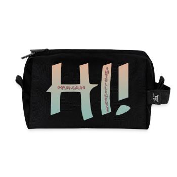 HI HUMAN INTELLIGENCE - Recycled Toiletry Zip Bag - black - Front