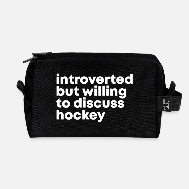 Hockey - Recycelte Kulturtasche - Schwarz