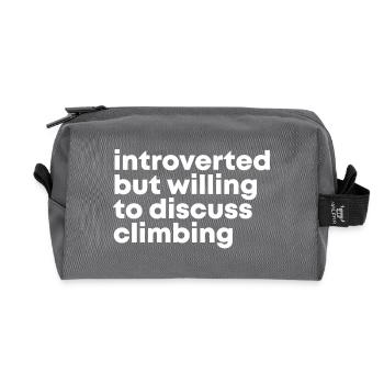 Climber - Recycled Toiletry Zip Bag - anthracite - Front