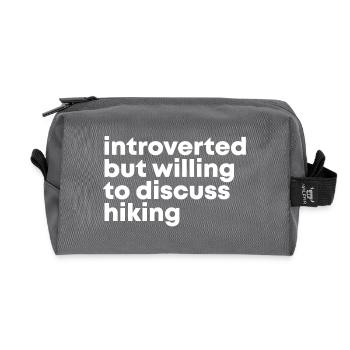 Hiker - Recycled Toiletry Zip Bag - anthracite - Front