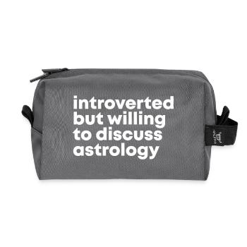 astrologie - Trousse de toilette en tissu recyclé - anthracite - Devant
