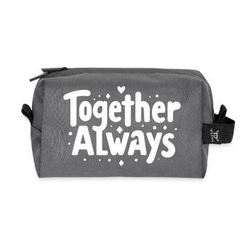 Together Always - Recycled Toiletry Zip Bag - anthracite - Front