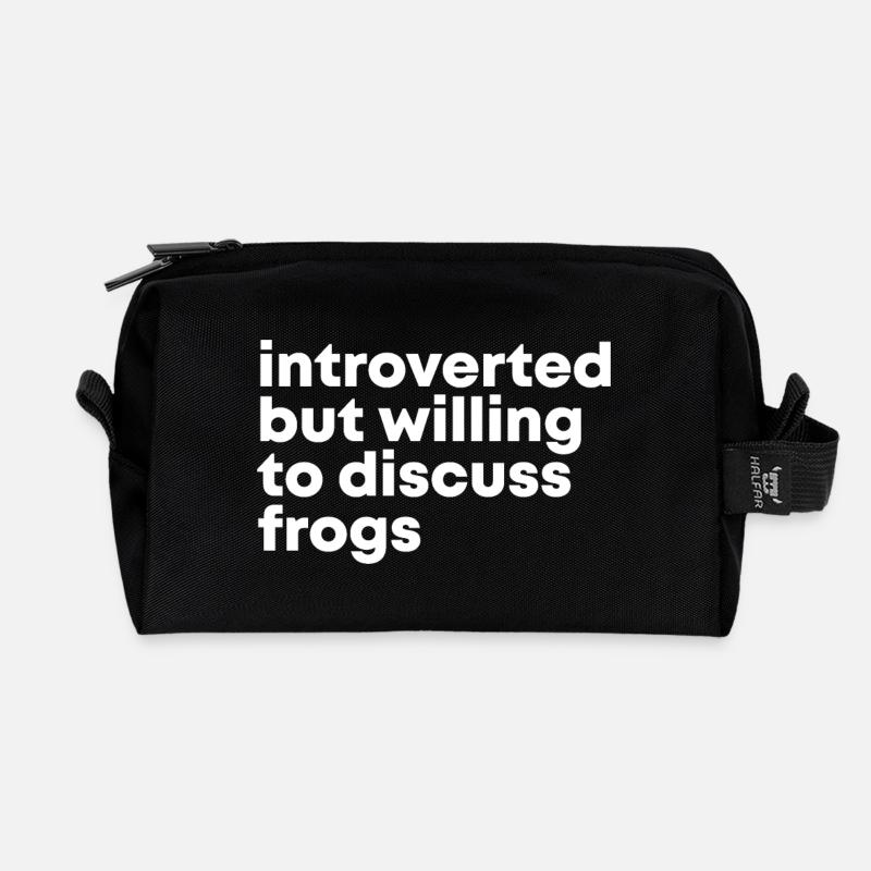 Frosch - Recycelte Kulturtasche - Schwarz
