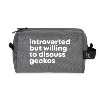 Gecko - Recycelte Kulturtasche - Anthrazit - Vorne
