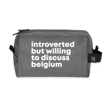 Belgium - Recycled Toiletry Zip Bag - anthracite - Front