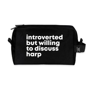 Harfe - Recycelte Kulturtasche - Schwarz - Vorne